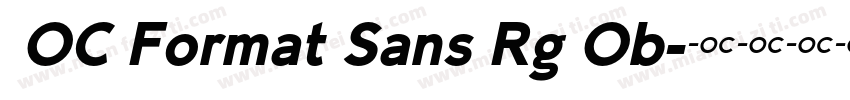  OC Format Sans Rg Ob字体转换